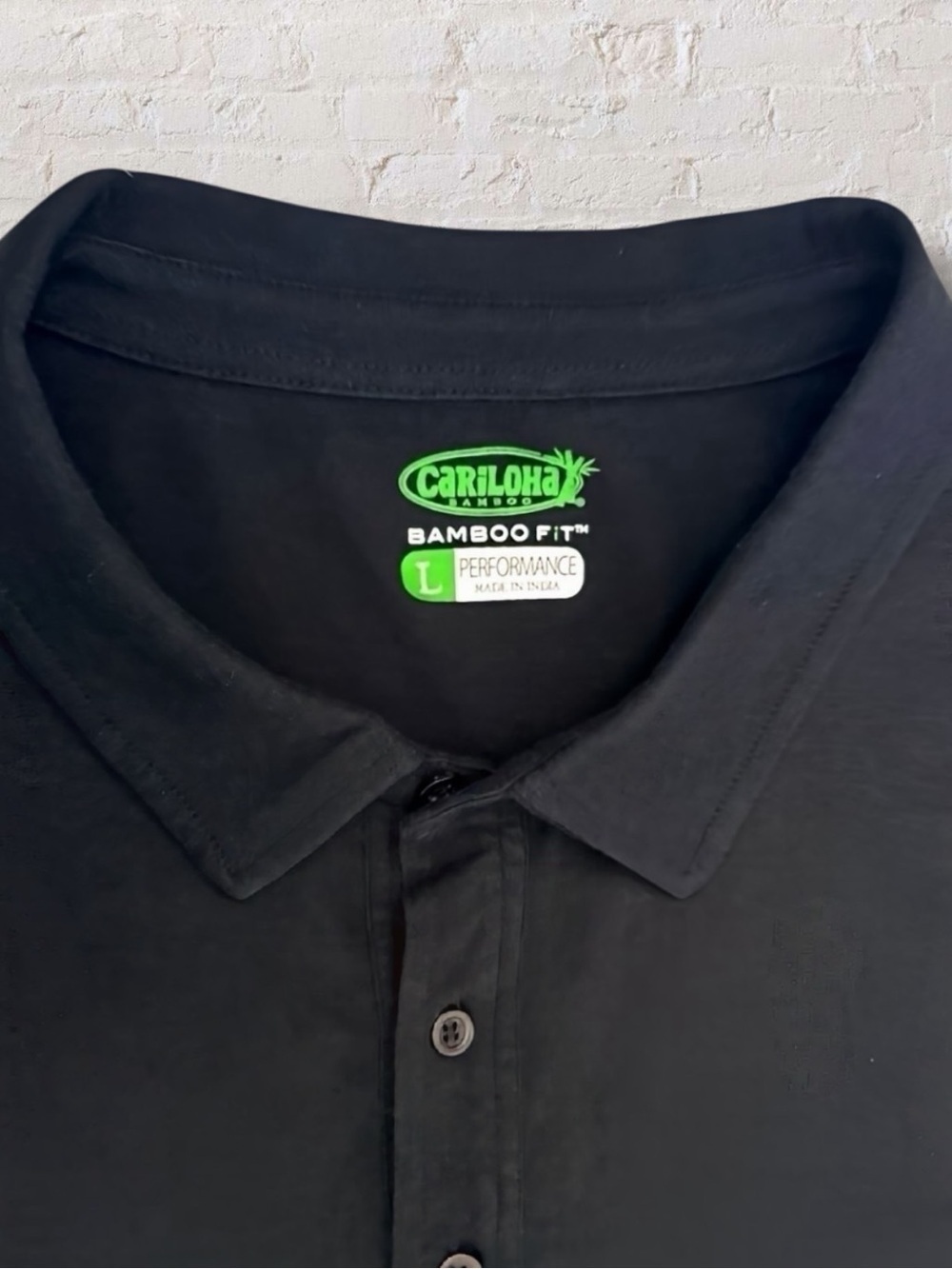 Cariloha Bamboo Fit Performance Polo Shirt Men’s Large Black | Soft Bamboo Blend